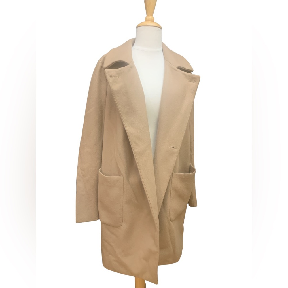 J. Crew tan wool cashmere by Nello Gori coat